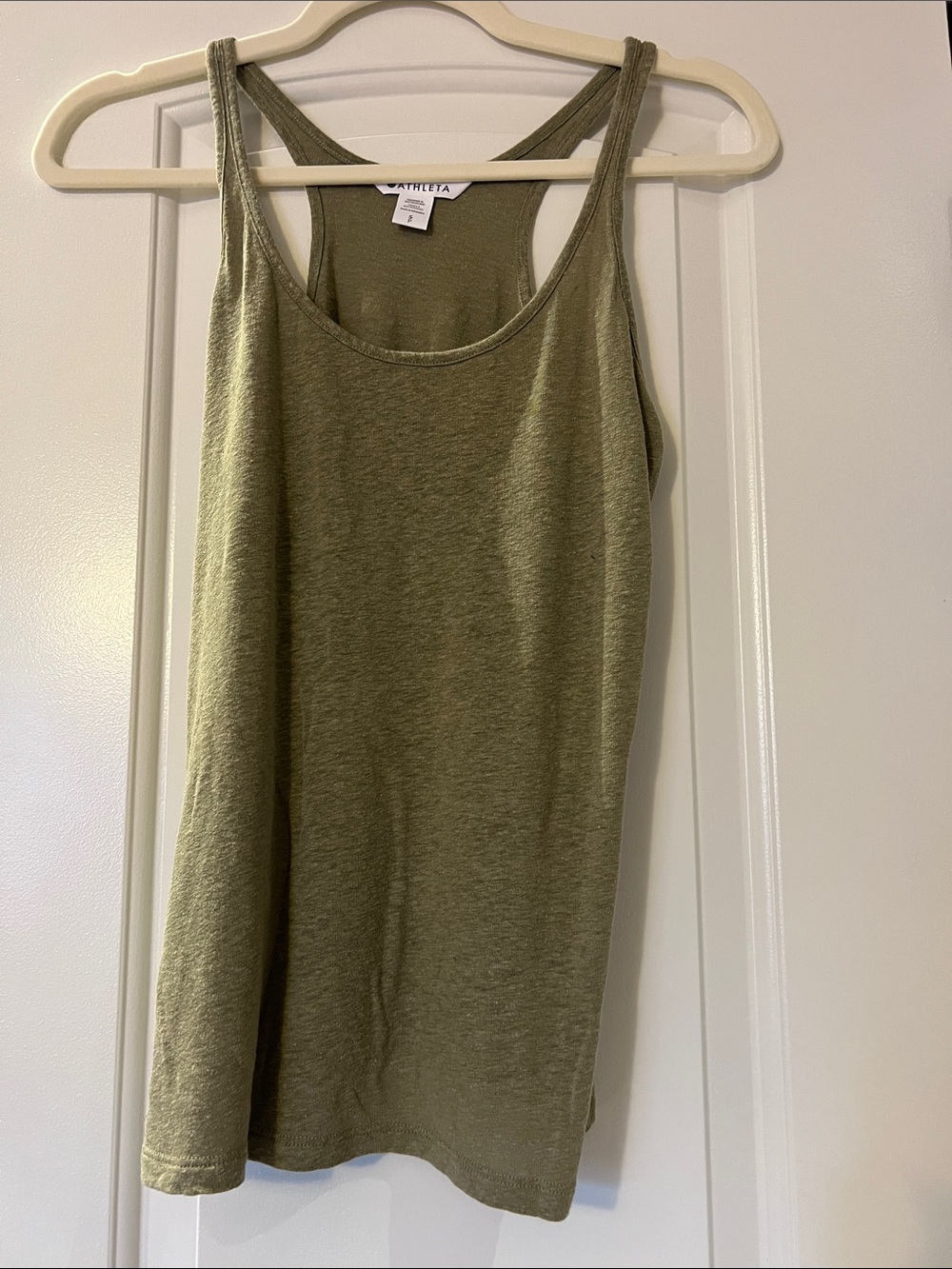 Athleta Olive Ribbed Racerback Tank